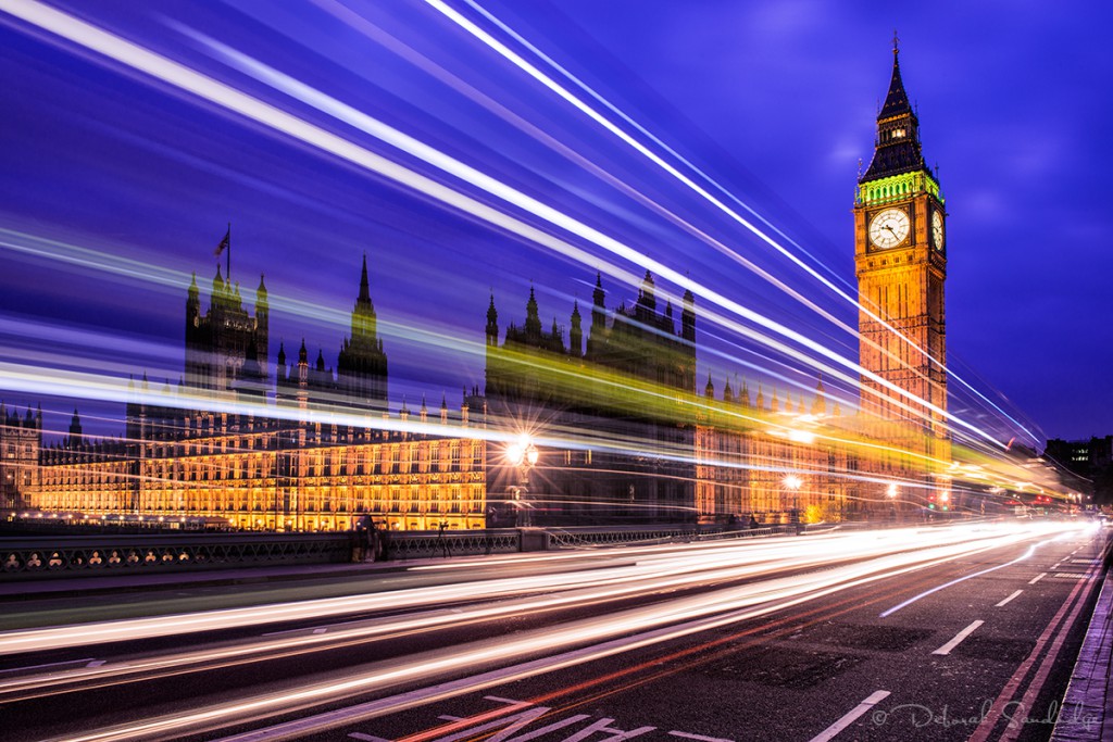 Blue hour, rush hour at Big Ben in London.